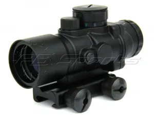 TACFIRE 3x30 Tri-Illuminated Ultra Compact Prism Scope - Black