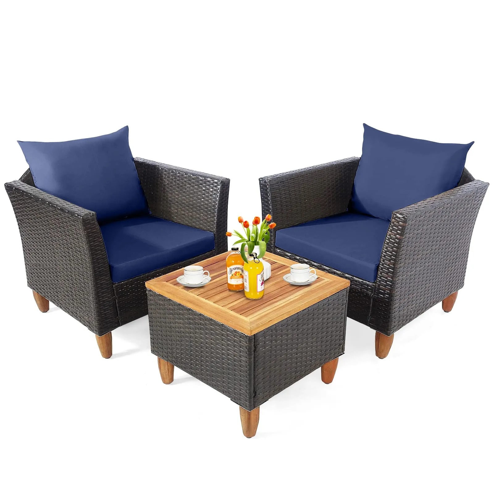 Tangkula 3-Piece Patio Furniture Set