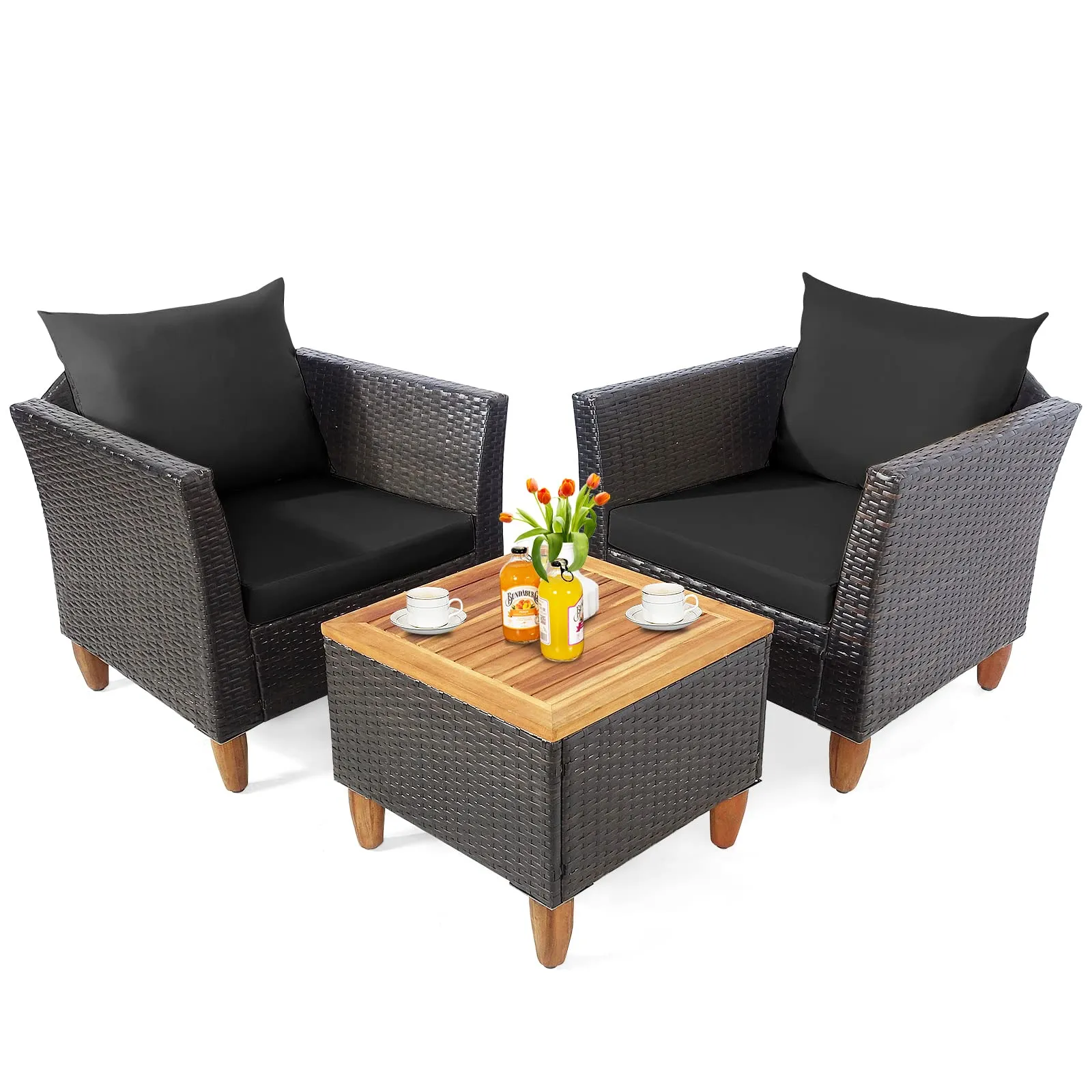 Tangkula 3-Piece Patio Furniture Set