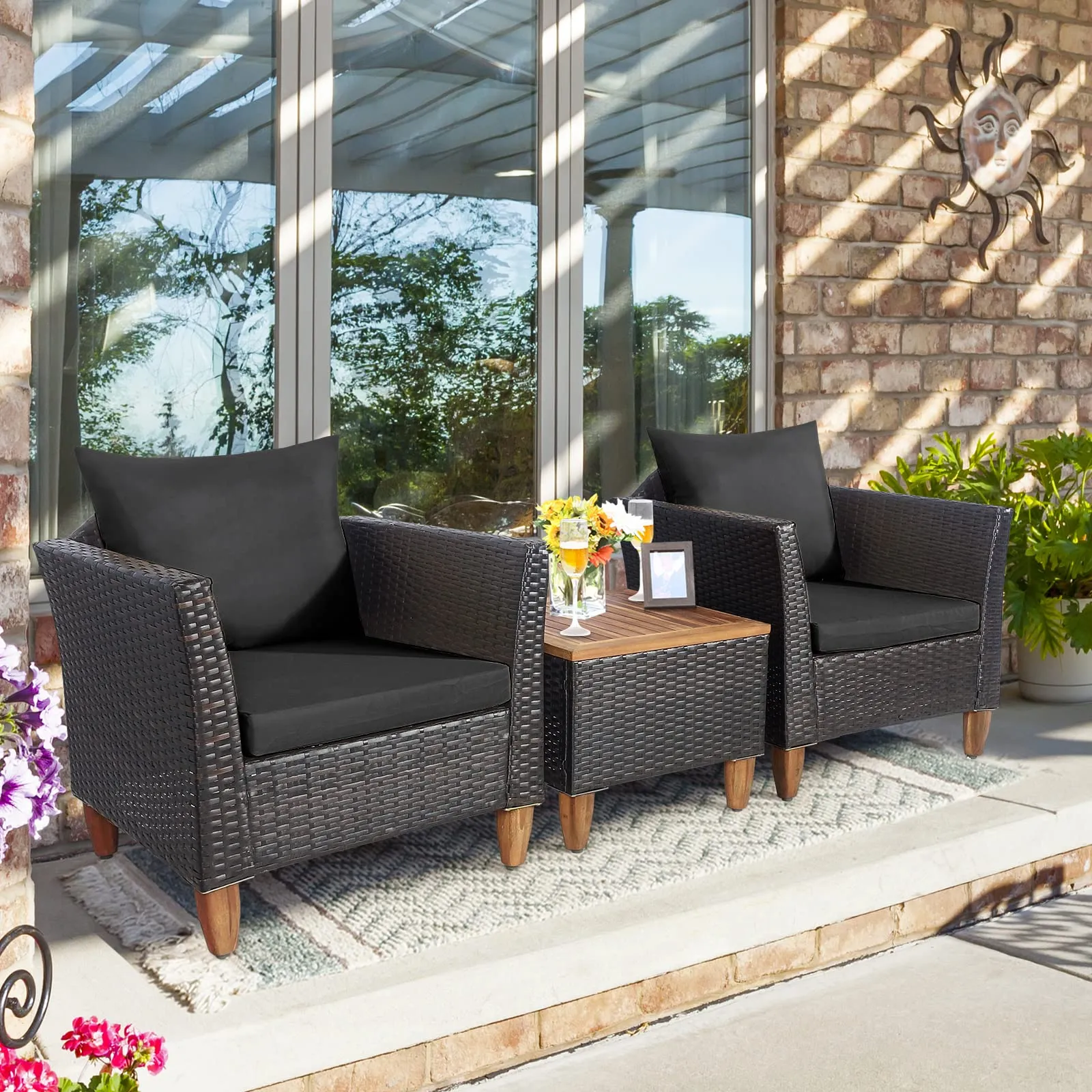 Tangkula 3-Piece Patio Furniture Set