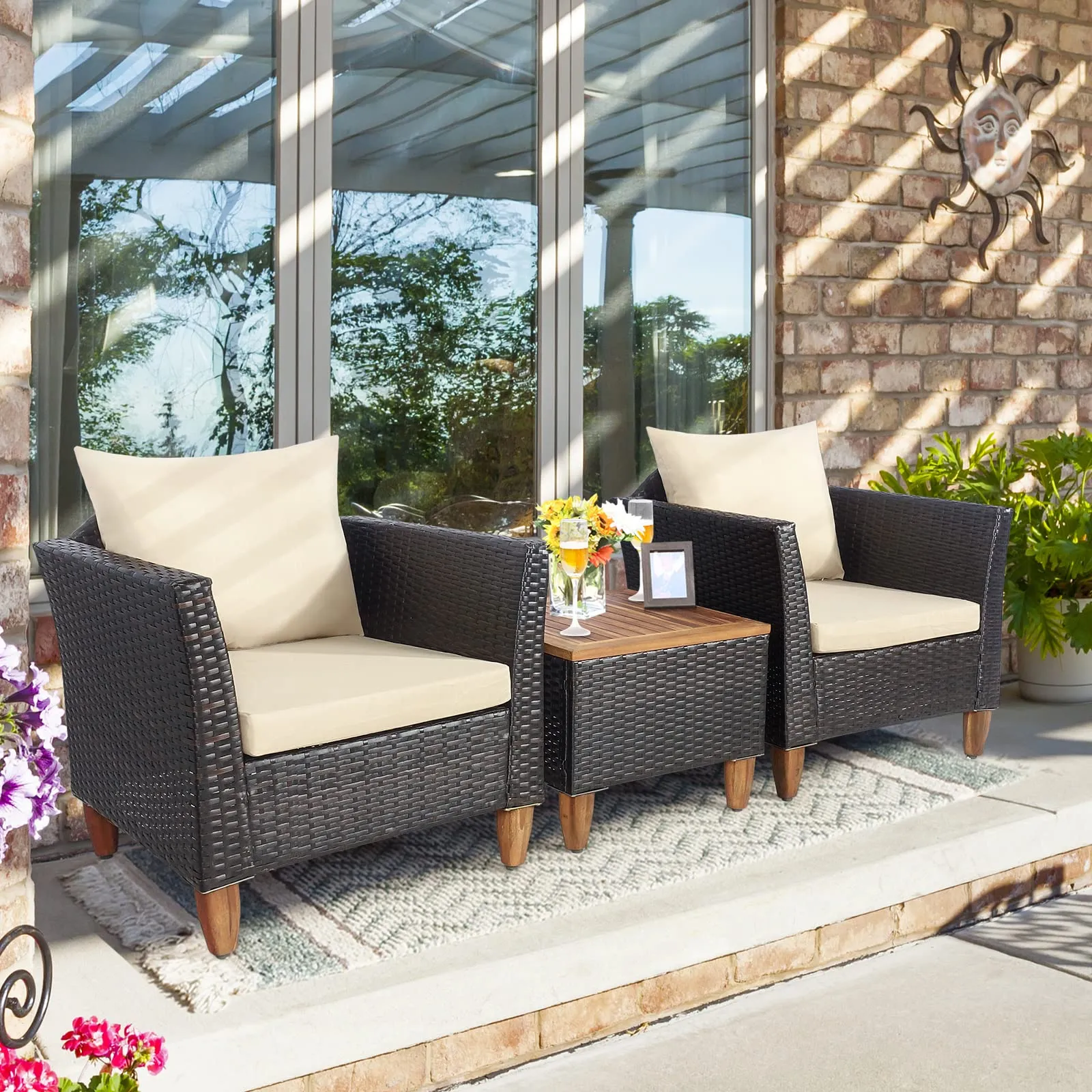 Tangkula 3-Piece Patio Furniture Set