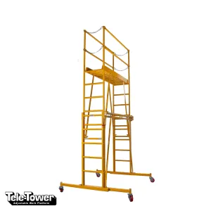 TELE-TOWER® ADJUSTABLE WORK PLATFORM MODEL 1101 11 FT 1000 LBS 6'X19" DECK SIZE