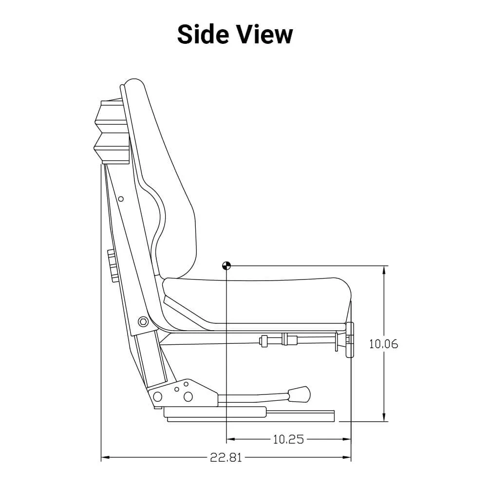 Uni Pro | KM 117 Utility Suspension Seat | Yellow Vinyl (7736.KMM)