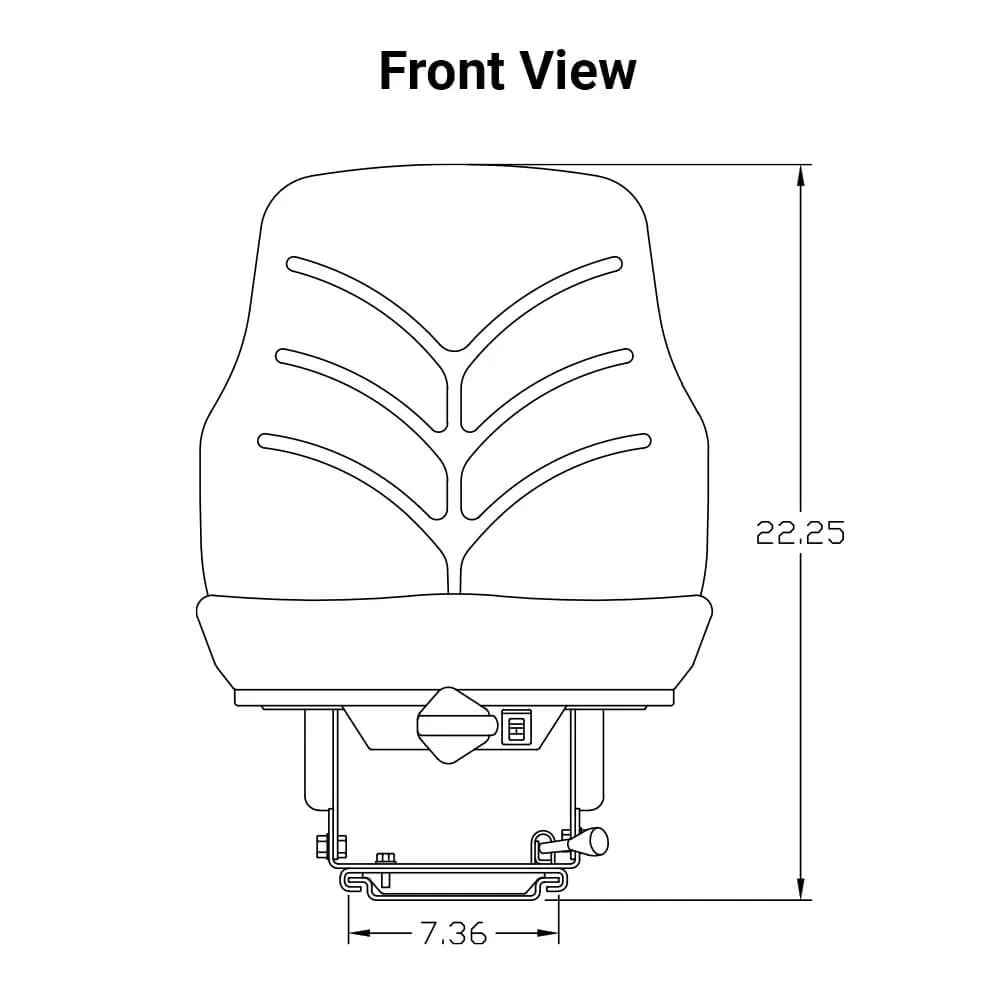 Uni Pro | KM 117 Utility Suspension Seat | Yellow Vinyl (7736.KMM)