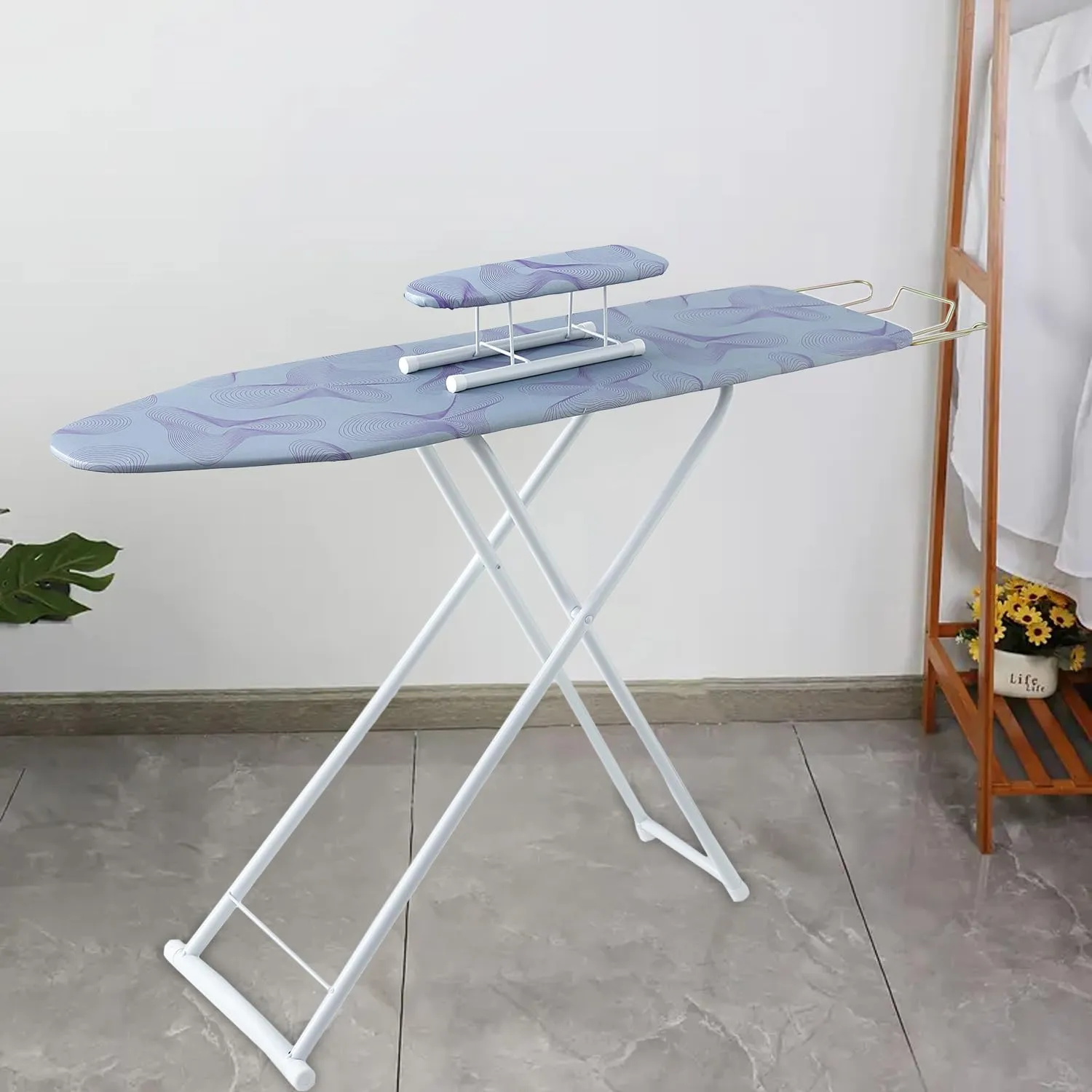 Urbane Home 42 Inch Ironing Board With Small Board|Ironing Stand For Clothes|Press Table for Home (Multi)