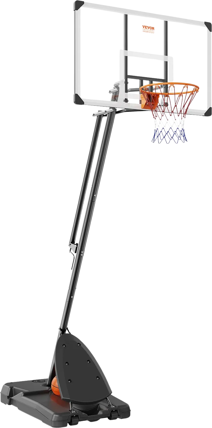 Vevor Basketball Hoop 7.6' to 10' Adjustable Height 54" Backboard with Stand Wheels and Fillable Base New