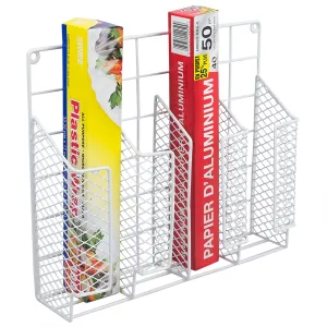 Vinyl Coated Steel  Wrap Organizer, White