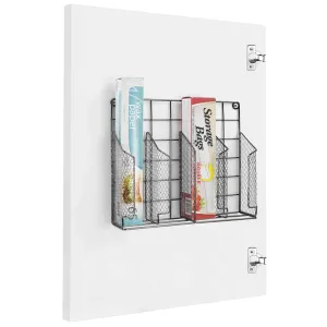 Wall Mount Wrap Organizer, Black Onyx