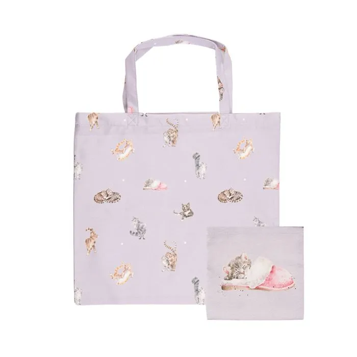 Wrendale The Snuggle is Real Cat Foldable Shopper Bag